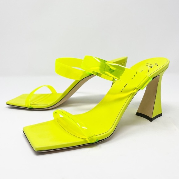 Giuseppe Zanotti Shoes - Giuseppe Zanotti Vanilla 85 Transparent Two Band Slide Leather Sandals 39